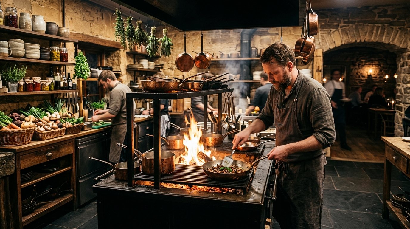The open fire kitchen