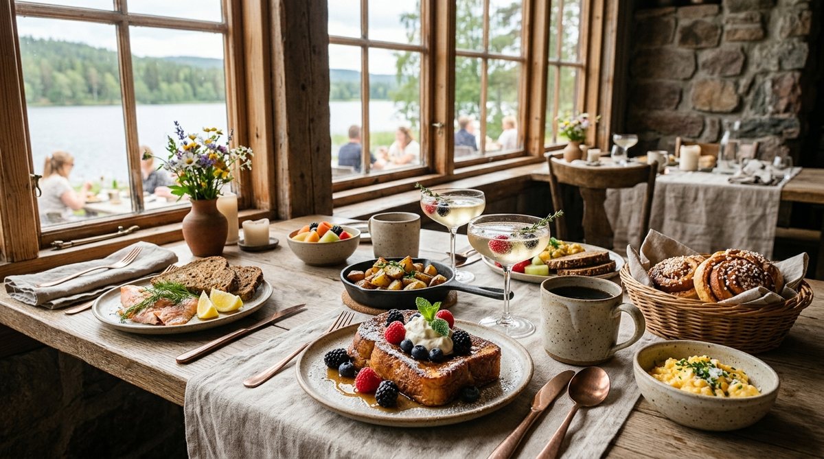 Weekend brunch table at Eld & Björk